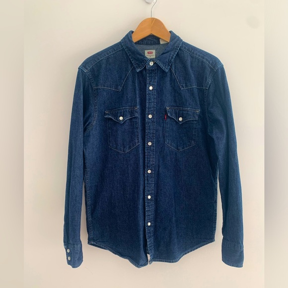 Levi’s Indigo Denim shirt Unisex M - Picture 1 of 4
